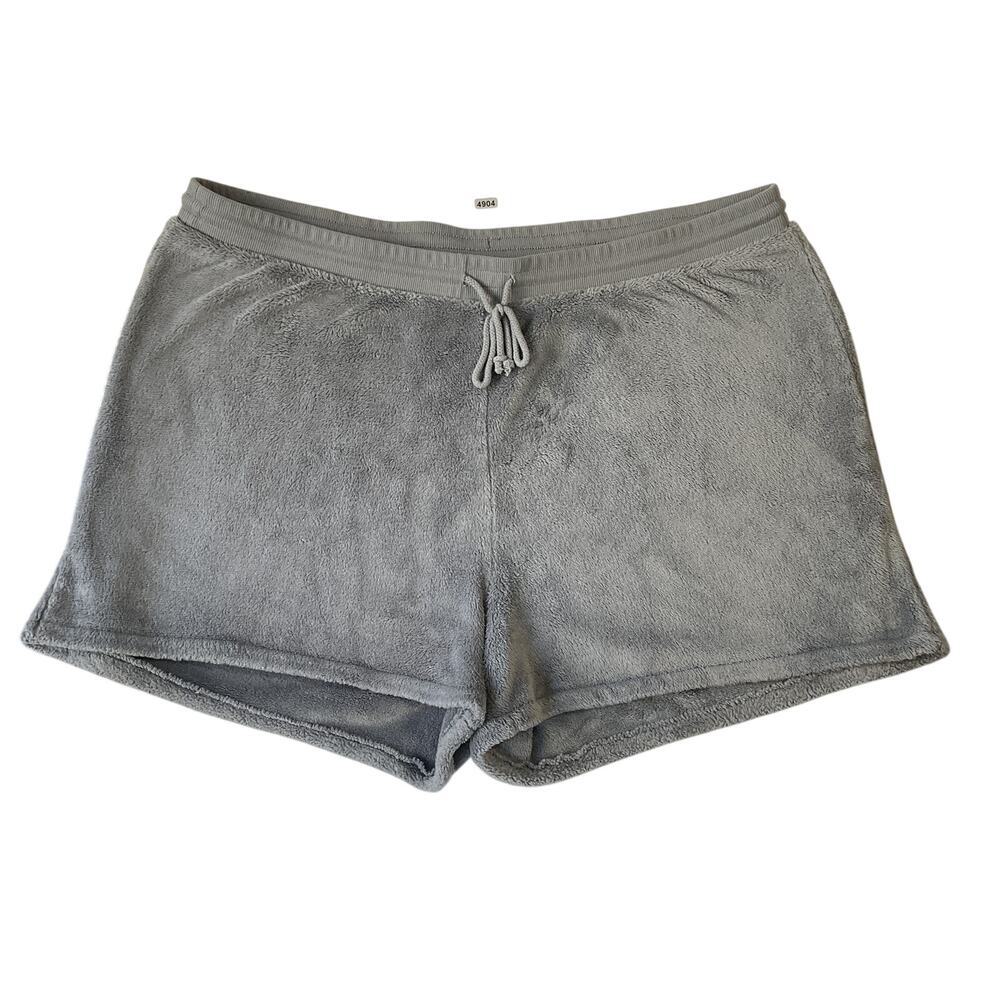 Old Navy Women Shorts Size XXL Gray Fleece Loungewear 3.5" Inseam Elastic Waist